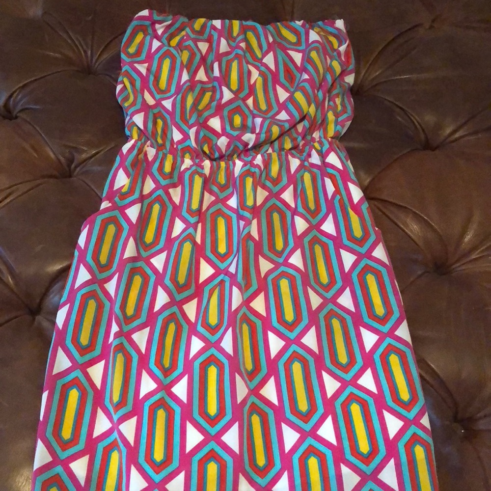 Strapless Colorful Dress